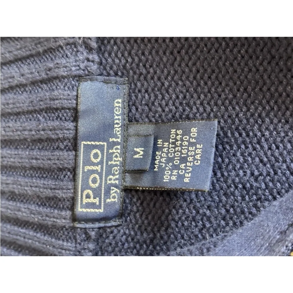 Polo by Ralph Lauren Blue Ribbed Youth Knit Sweater